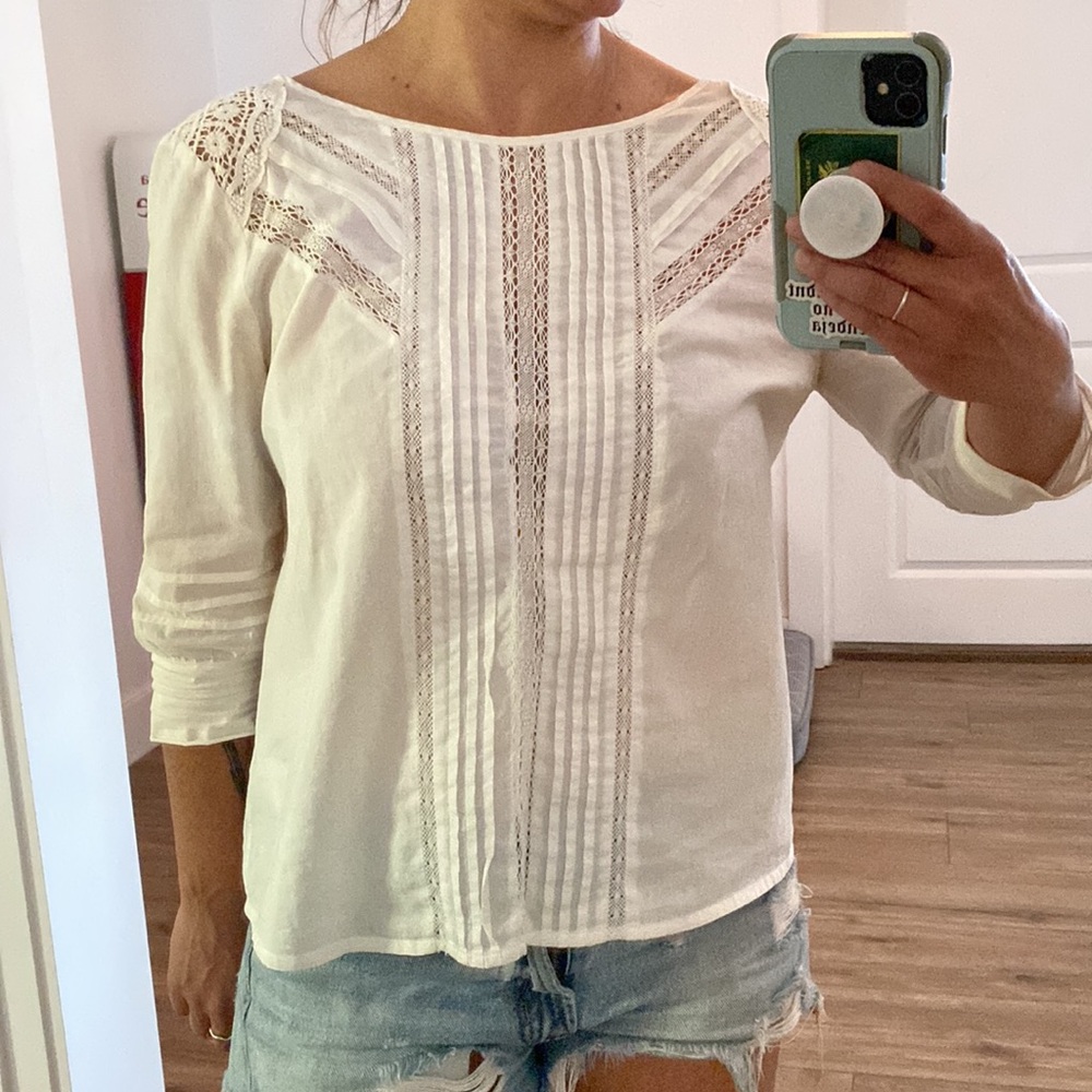 Urban Outfitters Pins and Needles Eyelet Cotton Blouse